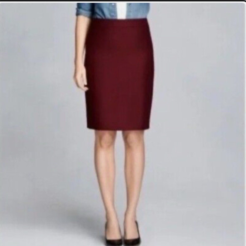J crew no 2 pencil skirt sz 10 maroon